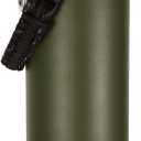 Volhoply 40 oz Insulated Water Bottles Paracord Handle, Stainless Steel Sports Bottle with Spout Lid, Reusable Double Walled Vacuum Metal Travel Cups with Wide Mouth for Adults (Army Green, 1 Set)