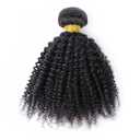 Afro Kinky Curly Bundles Human Hair 16 Inch 4B 4C Afro Kinky Bulk Human Hair Bundles Unprocessed Virgin Hair Curly Weave Hair Bundles for Women Natural Black