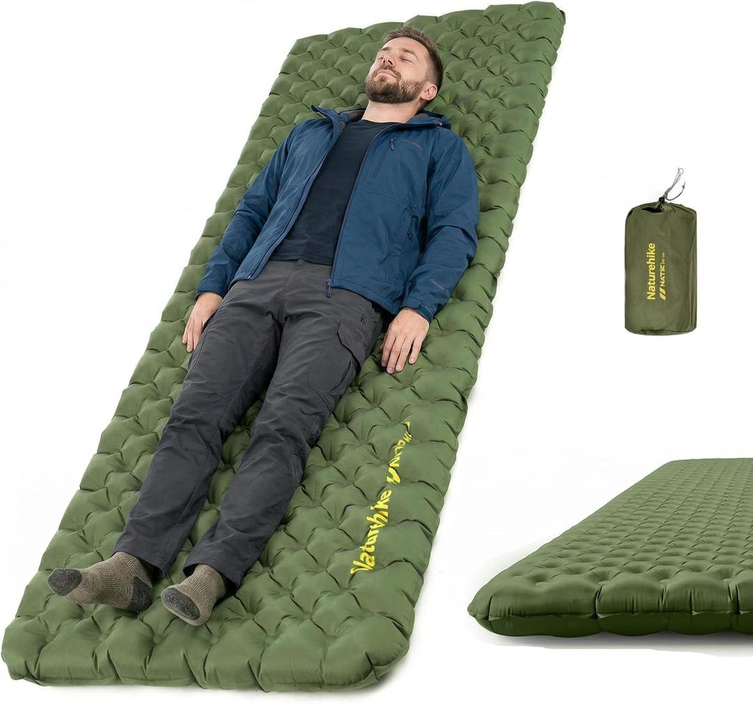 Naturehike Insulated Inflatable Sleeping Pad 27oz, 4.6R Ultralight Backpacking Sleeping Pad XL, NKTR AIR Lightweight Sleeping Mat for Camping, Hiking