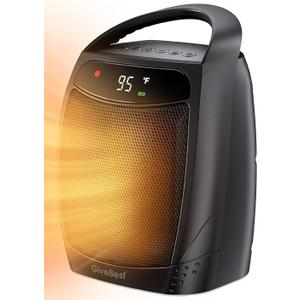 GiveBest Space Heater, 1500W Electric Portable Heaters for Indoor Use, 4 Mode, Timer, ECO Mode, PTC Ceramic Fast Safety Heat for Bedroom Office Home