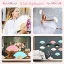 50 Packs White Paper Fans Paper Hand Fan Bamboo Folding Fan Handheld Fan Paper Folded Fan Paper Fan for Wedding Party and Home Decoration