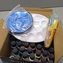 JOYIN Washable Tempera Paint Set for Kids 42PCS, Non Toxic Liquid Paint with 15 Brushes and 4 Palettes - Art Supply for Kids for Arts and Crafts Project, Finger Painting (2 oz Each), Easter Basket Stuffers