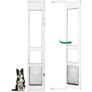 Large Dog Door for Sliding Glass Door - Right Open Amount from Inside - Overall Size: 81 3/4 Inch x 16 1/8 inch, Flap Size: 11.5"(W) x 16.5"(H)