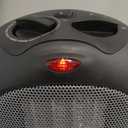 Amazon Basics Oscillating Ceramic Space Heater, Portable Indoor Heating Solution, With Overheat and Tip-Over Protection, Thermostat, 1500W, 7.52"D x 6.34"W x 9.45"H, Black