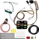 56434 4-Pin Flat Trailer Wiring Harness Fit for 2019-2024 Toyota RAV4 for 2021-2024 Toyota RAV4 Prime, Plug-in Simple Custom-Fit T-Connector Trailer Light Connector Trailer Hitch Wiring