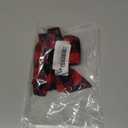 Malier Christmas Dog Collar With Bow Tie, Classic Plaid Soft Durable Holiday Collar for Small Medium Large Dogs Pet Puppy (Red & Black, Small)