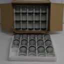 Encheng 8 OZ Glass Jars with Metal Lids,Clear Round Empty Candle Jars with Airtight Lids,Small Mason Canning Jars for Food,Candle,Honey,Candy,29 Pack.