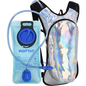 Roptat Hydration Backpack Pack with 2L Hydration Bladder - Lightweight Water Backpack Water Pouch for Women Men Running Riding Biking Music Festival
