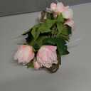 6Pcs Realistic Pink Artificial Peony Flowers,18.9 Inch Double Heads Silk Fake Peonies Flowers with Long Stem for Vase Arrangement,Wedding Centerpieces,Indoor Decor