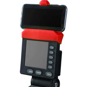 Vapor Fitness Phone Holder Made for PM5 Monitors of Concept 2 Rower, SkiErg and BikeErg - Silicone Smartphone Cradle Compatible with Concept 2 Rowing Machine. Ideal Rower Accessories (Red)