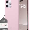 Cocomii - Rectangle Case Compatible with iPhone 16 Pro - Compatible with MagSafe, Soft Touch Silicone, Microfiber Lining, Matte, Magnetic Phone Case for iPhone 16 Pro 6.3 inch, Chalk Pink