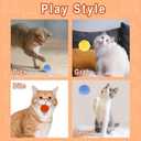 Cat Toy Launcher, 50PCS 1.2Inch Interactive Cat Balls, Active Exercise Toys for Indoor Multi-Colored Cats