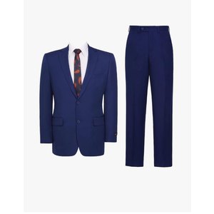 Men's Suit 2 Piece Classic Fit Elegant 2 Buttons Solid Jacket Blazer & Pants Set for Business Wedding Daily, Size 50L 44W