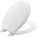 BEMIS 500EC 390 Toilet Seat with Easy Clean & Change Hinges, 1 Pack Round, Cotton White