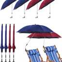 Shinylin 4 Pcs Beach Chair Umbrellas with Clamp 360 Adjustable 42" Umbrellas for Chairs Upf 50+, Stroller, Fishing, Camping, Patio, Wheelchair, Golf Cart (Chair Not Included)
