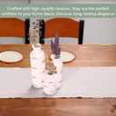 Hallops Ceramic Flower Vases - Set of 3-3x10, 3x7.5, 3x5 inches - Unique Modern-Minimalist Home Vase - White Decorative Vases for Home Centerpieces - Aesthetic Decor for Bedroom, Tabletop, Entryway