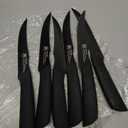 Steak Knives Set of 6, 4.7 Inch Dishwasher Safe Non-Serrated Table Knives, Ultra Sharp for Precise Cutting, Non-Stick Blade & Rust Proof, Easy to Maintain Ideal for Home Restaurant Party