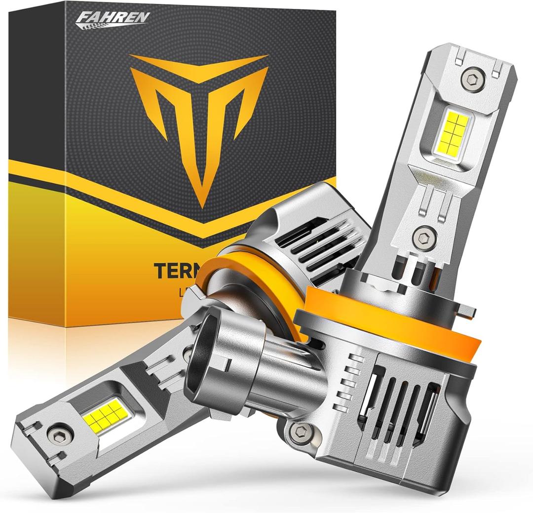 FAHREN H11 Fog Bulbs, Upgraded H11/H8/H9 Bright Lighting Bulb, Brighter 24 CSP Chips, Boost Epic Night Visibility, 6500K Cool White IP68 Waterproof, Pack of 2