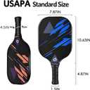 niupipo Pickleball Paddles Set of 2/4, USAPA Approved Lightweight Pickleball Rackets, Durable Fiberglass Surface with Polypropylene Honeycomb Core, Cushion Grip and Carry Bag (Blue and Orange)