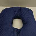 Stuffed Donut Pillow Seat Cushion | for Tailbone and Coccyx Pain, Hemorrhoids, Bed Sores, Pregnancy, Prostate, Surgery Recovery, Sitting Pressure Relief, for Home, Office and Car (Dark Blue)