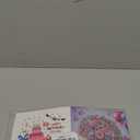 Tontut 6 Pieces Diamond Art Painted Greeting Cards, Flower Basket Gift Butterfly 5D DIY Special Shape Diamond Card Creative Gifts, Christmas Thanksgiving Greeting Card Congratulation (Rose Bouquet)