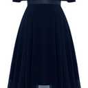 BeryLove Homecoming Cocktail Formal Party Dress Bridesmaid Wedding Guest A Line Lace Elegant Flowy Prom Dresses (Medium)
