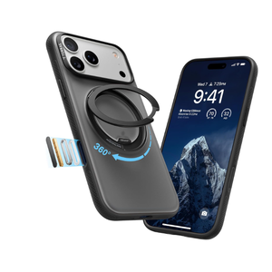 TORRAS for iPhone 17 Pro Max Case, 360 Magnetic Stand, [Fit for MagSafe] [4X Military-Grade Protection] Slim Case for iPhone 17 Pro Max phone case,6.9", Translucent Black, Ostand O3 Fitness Series