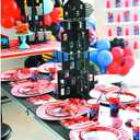 Skyscraper Cupcake Stand (4 Tiers) Superhero Party Supplies - Perfect for Your Superhero, Firefighter, Big City Themed Parties