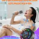 Waterproof Bluetooth Shower Speaker, Portable Wireless Speaker with Suction Cup, Small Portable Wireless Outdoor Speakers, 6 Mode RGB Lights, for Shower Bathroom Pool Beach, Gift Ideas for Christmas