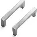Ravinte 30 Pack Solid 3 Inch Center to Center Slim Square Bar Drawer Handles - Cabinet Hardware Brushed Nickel Pulls for Kitchen and Drawers
