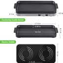 AMZCHEF Double Induction Cooktop with Removable Griddle Pan Non-stick, 1800W 2 burner Portable Induction Stove With Sensor Touch 9 Power Levels, 99 Min Timer, Iron Grey