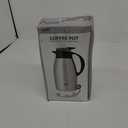 GiNT Stainless Steel Thermal Coffee Carafe, Double Walled Vacuum Water and Beverage Dispenser, 12 Hour Heat Retention, 65 OZ /1.9 Liter, Silver