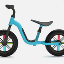 Chillafish Izzy Lightweight Toddler Balance Bike, Blue With Colorful Wheels