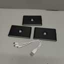 Yiliaw Motion Sensor Stair Light, White Automatic Lights with Magnetic Mount, Rechargeable Night Lights Indoor, Dimmable Battery Operated for Hallway, Stairway, Bathroom, Closet, Kitchen, 3 Pack