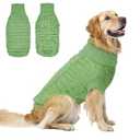 Christmas Dog Sweater for Small Medium Large Dogs Boy Girl, Warm Fleece Cable Turtleneck Pullover for Chihuahua, Pug, Labrador, Golden Retriever, Cold Weather Soft Winter Clothes (XL, Green)
