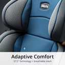Chicco KidFit Adapt Plus 2-in-1 Belt-Positioning Booster Car Seat, Backless and High Back Booster Seat, for Children Aged 4 Years and up and 40-100 lbs., Vapor/Grey, Exp date: December 2033