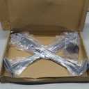 4 Pack - 16 inch Black Hidden L Shelf Bracket (1/5 Inch Thicked) Iron Floating Shelf Brackets Rustic Industrial Metal Brackets for Shelf Support