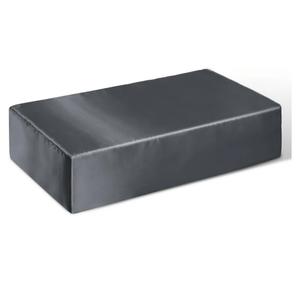 P Pothuiny Grey Satin Cube Pillowcase, 24"x12"x5.5" (ONLY Pillowcase, Pillow NOT INCLUDED)