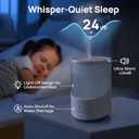Clarston Humidifiers for Bedroom, 2.5L Cool Mist Humidifier with Essential Oils Diffuser and Nightlight, Top Fill Humidifiers for Home Large Room, Timer, Auto Shut-off, 25H Runtime