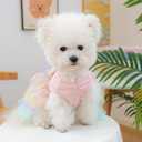 Pink Bunny Ears Dog Dress Spring Girl Puppy Clothes for  Dog, Easter Cat Dress for Cat Funny Tutu Dress Holiday Pet Outfit (Colorful, X-Large)