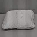 USlixury Ear Piercing Pillow with Foam Plug - Ear Pillow with Off Center and 4.7"X3.2" Hole, Soft CertiPUR-US Memory Foam, Cooling Piercing Pilow for Side Sleepers, Traveling, 16"X11"X4''