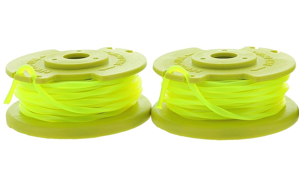 Ryobi One PLUS+ AC80RL3 OEM .080 Inch Twisted Line and Spool Replacement for Ryobi 18v, 24v, and 40v Cordless Trimmers 2 pack
