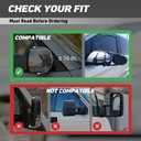 Extended Towing Mirrors, Universal Clip-On Side Mirror Extensions for Pickups, RVs, and Trailers, Tow Mirrors with Extenders (Model MG91) (Black)