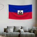 BENIX Haitian Flag 3x5ft, Durable 210D Nylon Haitianan Flag for Outdoor Display, Vivid Colors, Fade-Resistant, Heavy-Duty with Brass Grommets