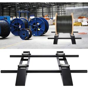 Heavy Duty Cable Roller Stand, Commercial Industrial Grade Steel Wire Dispenser，for Reels up to 39" Width, Cable Drum Roller for Cord Management,Load Capacity 2Ton