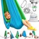 Sensory Swing for Kids Indoor Outdoor - Calming Cocoon Therapy Swing, Holds 300lbs - Hug-Like Sensory Hammock with 360° Swivel Hardware for Autism, ADHD, SPD Support