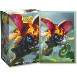 Dragon Shield Sleeves - Limited Edition Brushed Art: Spirit Animals Burnbug 100CT Card Sleeves - Textured Back - Compatible with Magic The Gathering, Pokémon, and Yugioh TCG & LCG - Top Loader