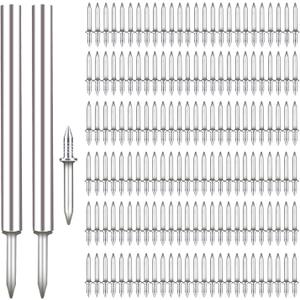 200pcs Skirting Thread Seamless Nail, Double-Head Skirting Line Special Hidden Nails with 2pcs Nail Specific Sleeve Tool Baseboard Seamless Nails Non-Marking Nail for Skirting TV Backdrop 200pcs Skirting Thread Seamless Nail, Double-Head Skirting Line Special Hidden Nails with 2pcs Nail Specific Sleeve Tool Baseboard Seamless Nails Non-Marking Nail for Skirting TV Backdrop