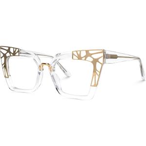 VOOGLAM Square Blue Light Glasses for Women Anti UV Eyestrain Dry Eyes Computer Phone TV Eyewear