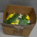 2 Pcs Artificial Lemon Flower Garland Vine, 14 Ft Fake Yellow Lemon Vines Silk Flowers Hanging Floral Garlands Decoration for Room Wall, Flower Themed Party, Wedding Supplies